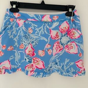 Lilly Pulitzer Blue and Pink Floral Skirt